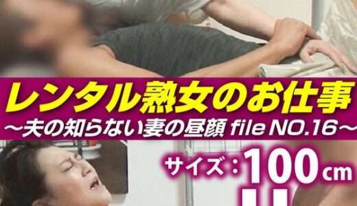 レンタル熟女のお仕事～夫の知らない妻の裏の顔 file NO.16～